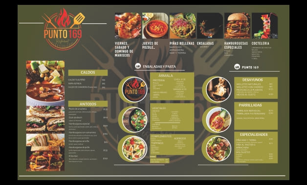 diseño de menus tehuacan